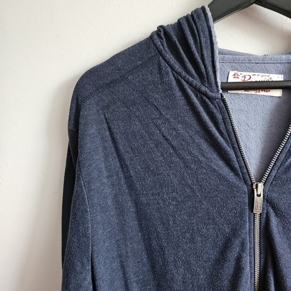 Original Penguin Blue Large Womens Full Zip Hooded Lightweight Sweatshirt - Picture 5 of 8